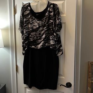 Beautiful, black, gray and white Lane Bryant dress!